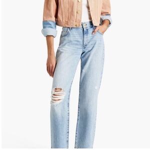 Triarchy Distressed High Rise Straight Leg Jeans Size 26